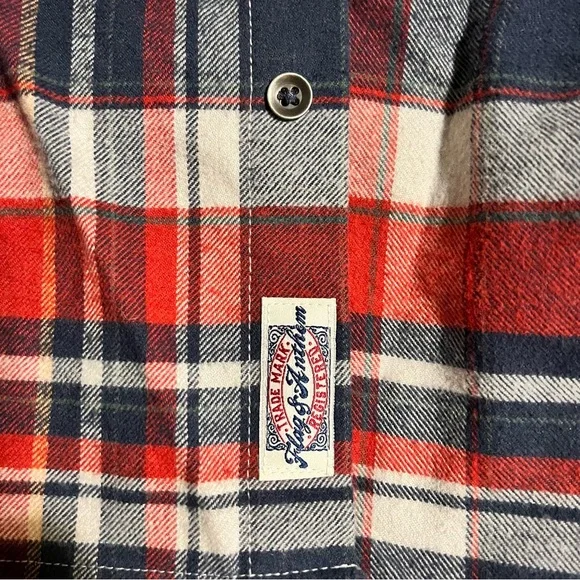 Flag & Anthem Button Down Long Sleeve Plaid Shirt Men’s XL - Picture 3 of 5